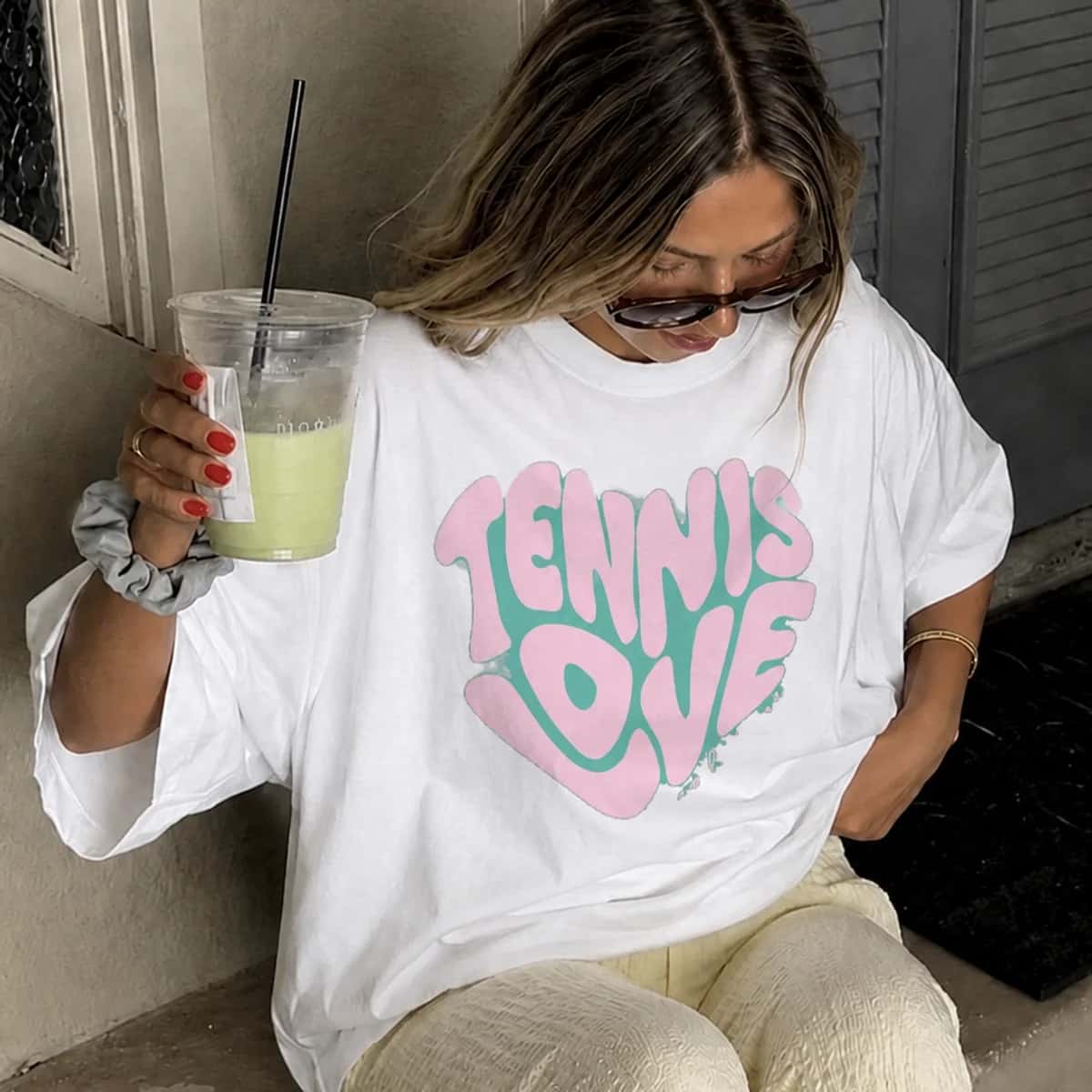 تیشرت دخترانه تنیس — Tennis Love — تیشرت اختصاصی اکو شاپ