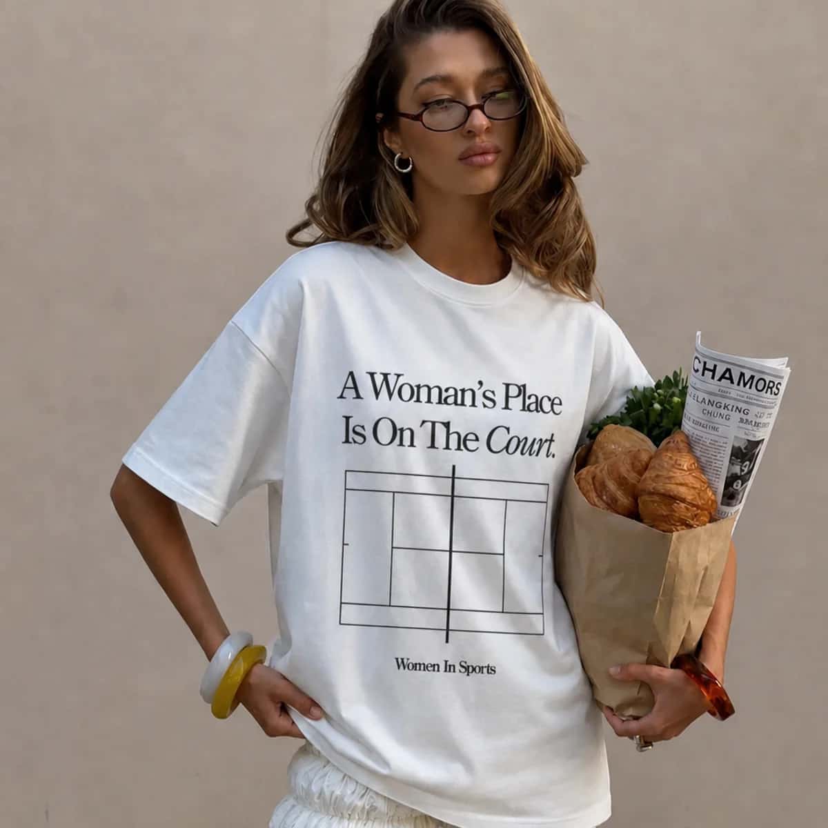 تیشرت دخترانه تنیس — A Woman's Place — تیشرت اختصاصی اکو شاپ